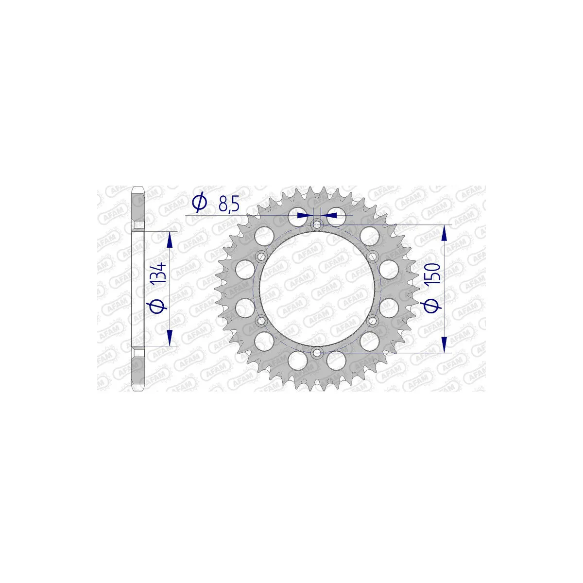 Couronne Alu Antiboue AFAM 17206AB