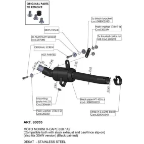 Décatalyseur LeoVince 80035 - Accessoires échappement