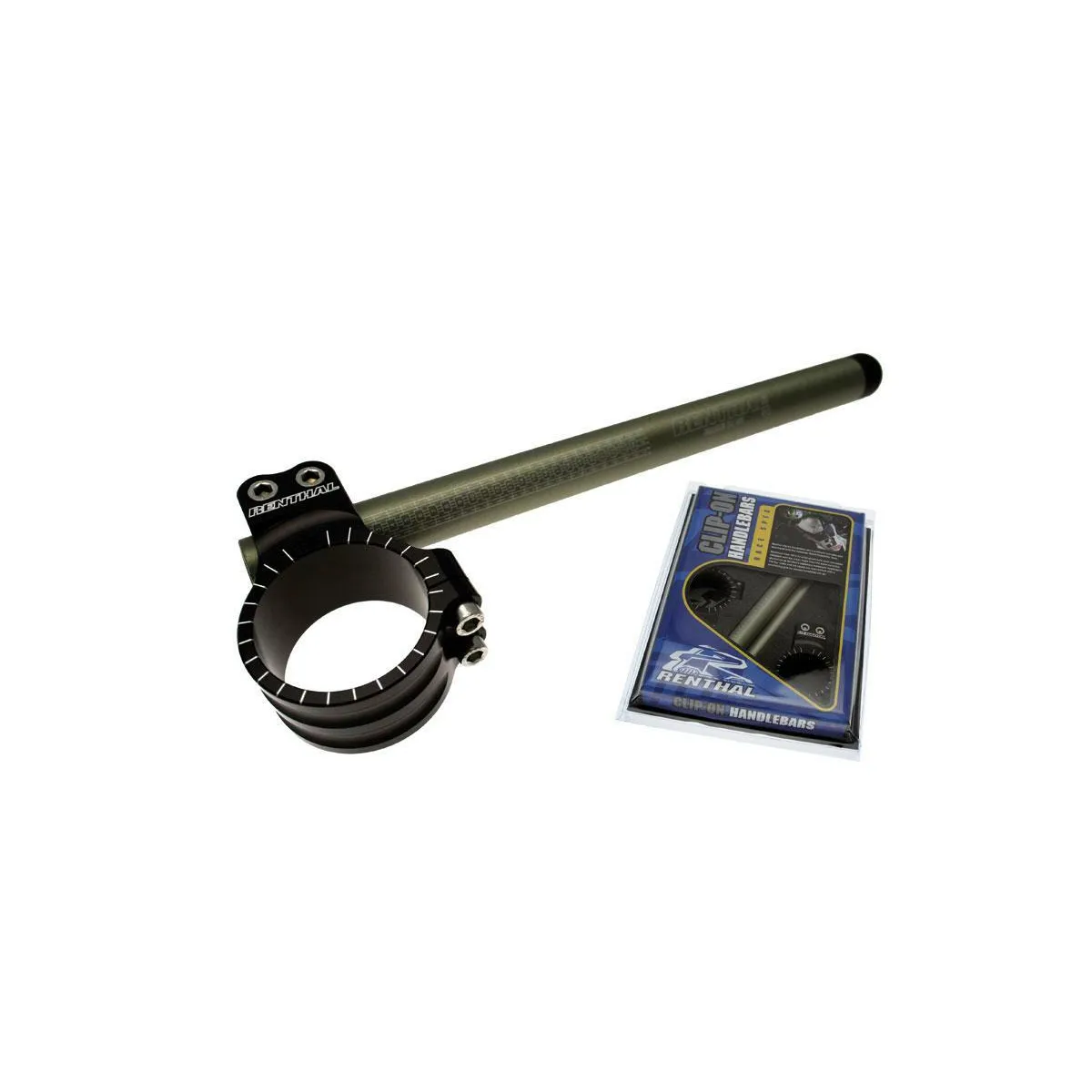 Guidon Bracelets RENTHAL Clip-On (la paire avec tubes de rechange) 53.00mm