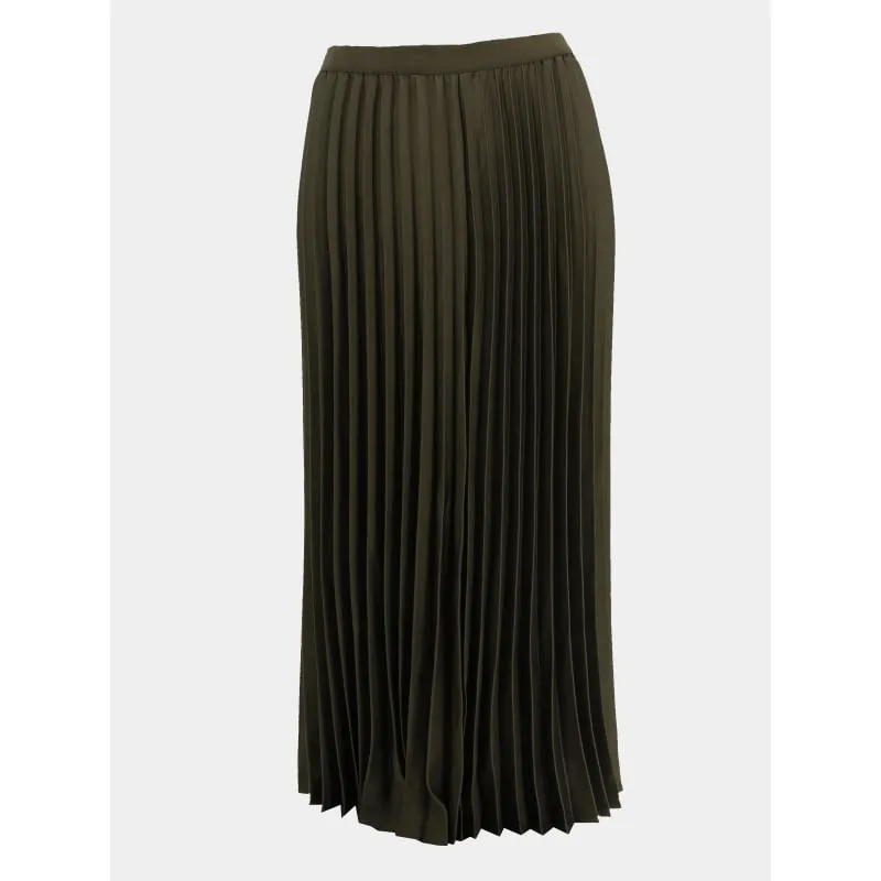 Jupe longue plissa kaki femme - Teddy Smith | wimod