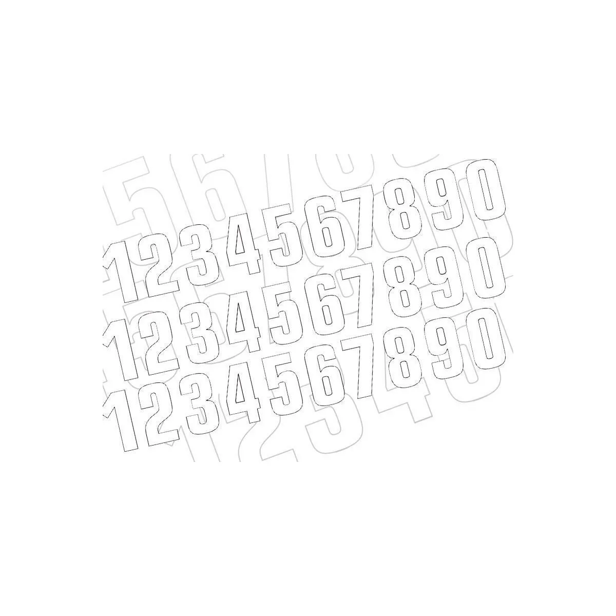 Kit 30 numéros BLACKBIRD MX 160x75 mm (10 x 3 unités)