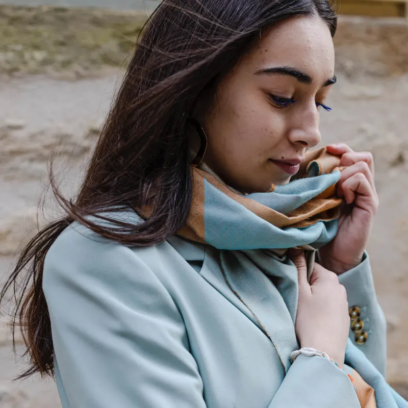 Le foulard bleu et orange pour femme - Paul Smith