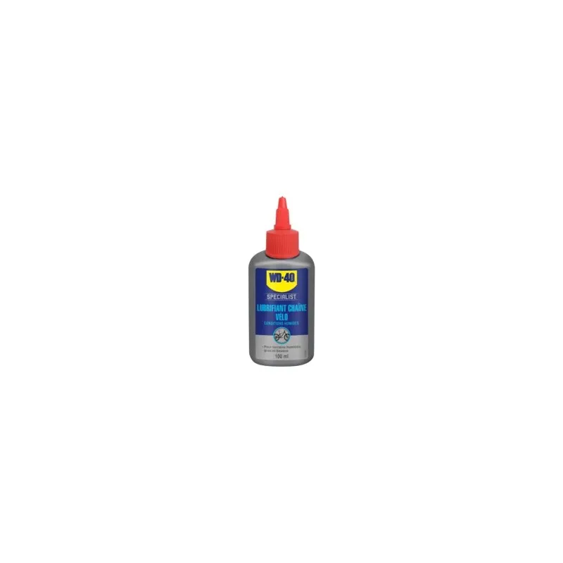 Lubrifiant chaine conditions humides vélo WD 40 Specialist 100ml
