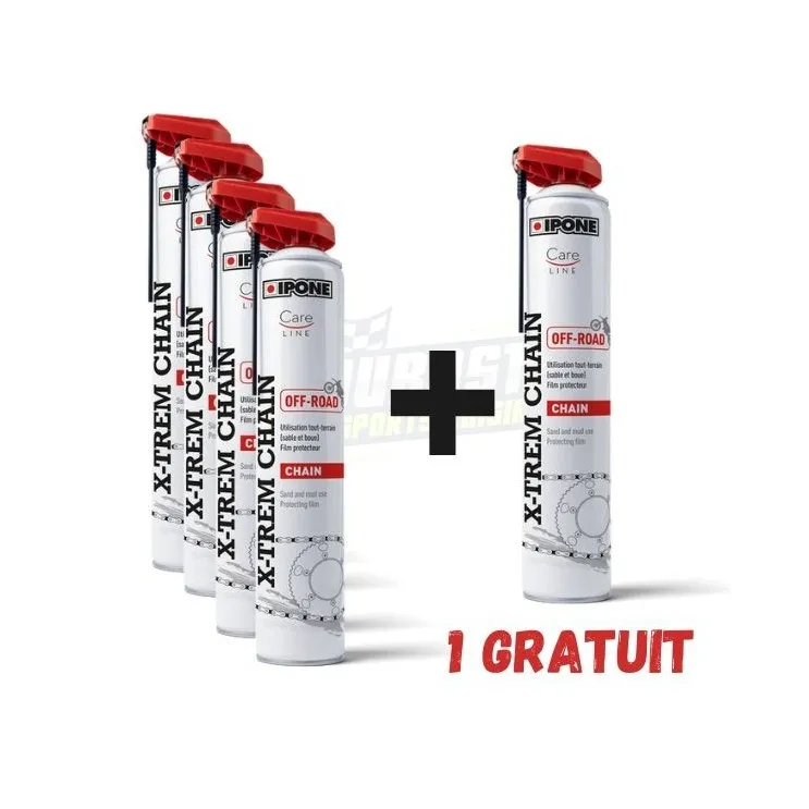 Pack Ipone Spray Chaine XTREM OFF ROAD  4 + 1 gratuit pour Sherco