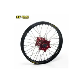 Roue arrière complète HAAN WHEELS enduro EXCEL 18x2,15, jante noire, moyeu rouge